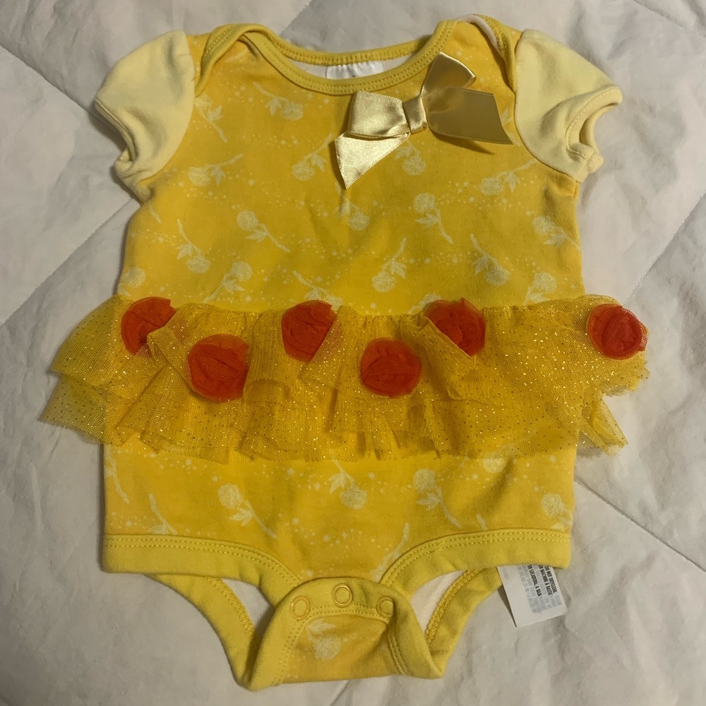 Disney beauty and beast belle onesie